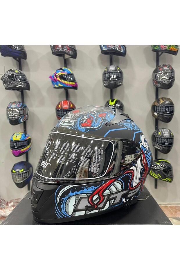 M-801 SNAKE Full Face Kask MYTH BLUE - 3