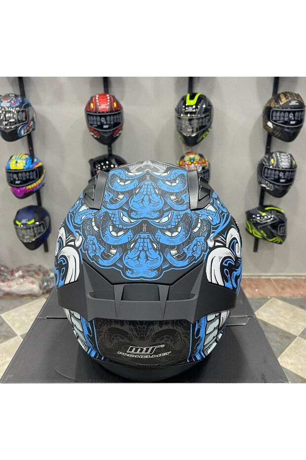 M-801 SNAKE Full Face Kask MYTH BLUE - 6