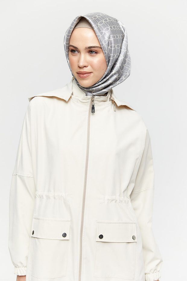 Çıkarılabilir Kapüşonlu Pardösü - 3