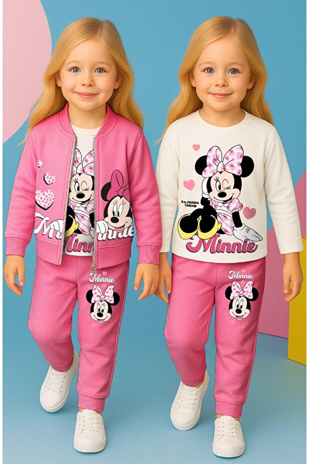 Girl's Character Patterned 3 Piece Set