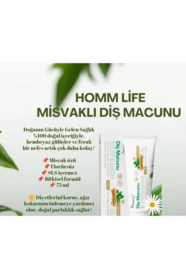 DenEs Life Homm Bitkisel Misvak Özlü Diş Macunu - 2