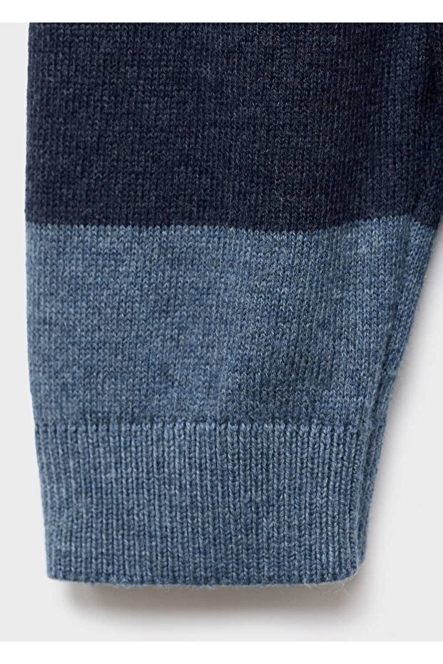 Çizgili triko kazak - 6