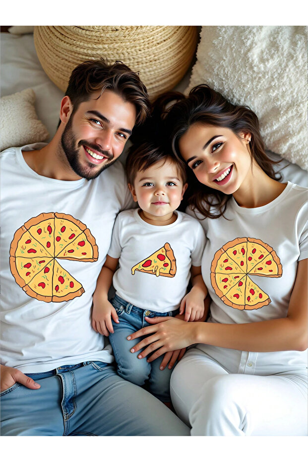 Pizza Printed T-Shirt Tshirt Family Combination Graffiti Single Price