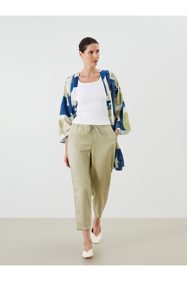 LCWAIKIKI Classic Carrot Cut Women's Trousers with Elastic Waist