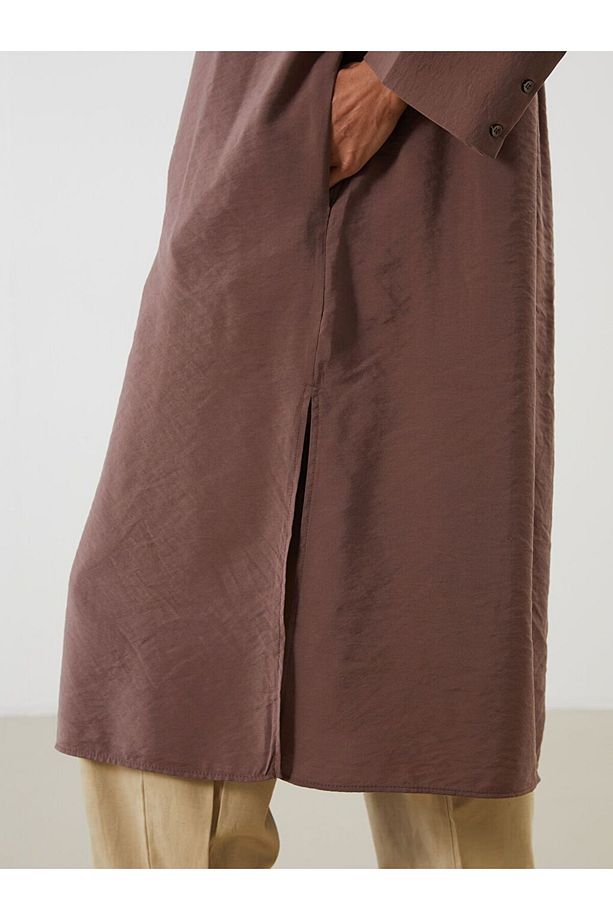 LCW Modest Oversize Modal Karışımlı Kadın Gömlek Tunik - 3