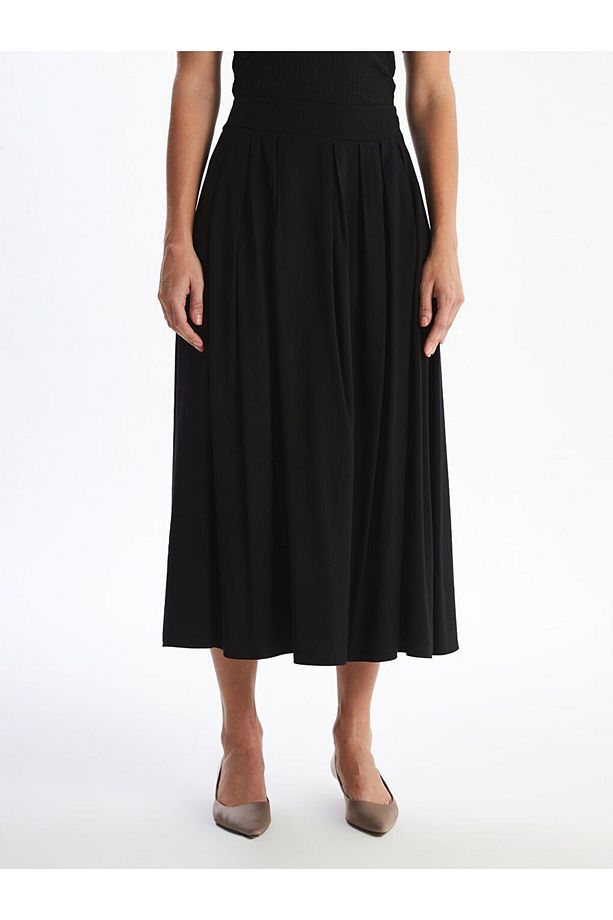 LCW Modest Kadın Beli Lastikli Düz Etek - 2