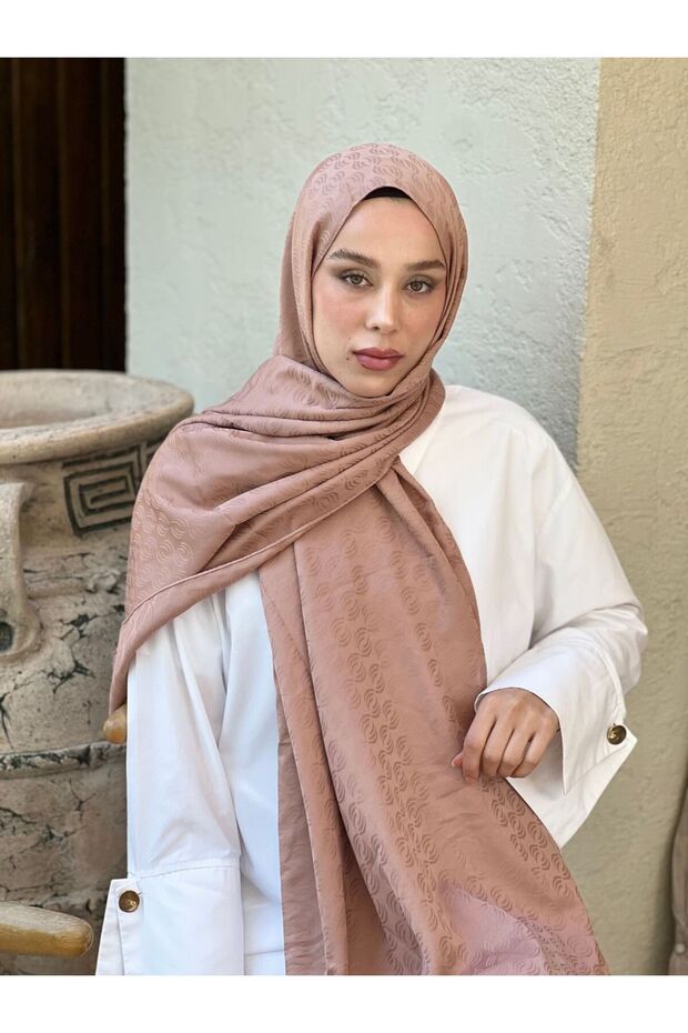 شال بنمط صدى من سلسلة جاكار حريري - 1