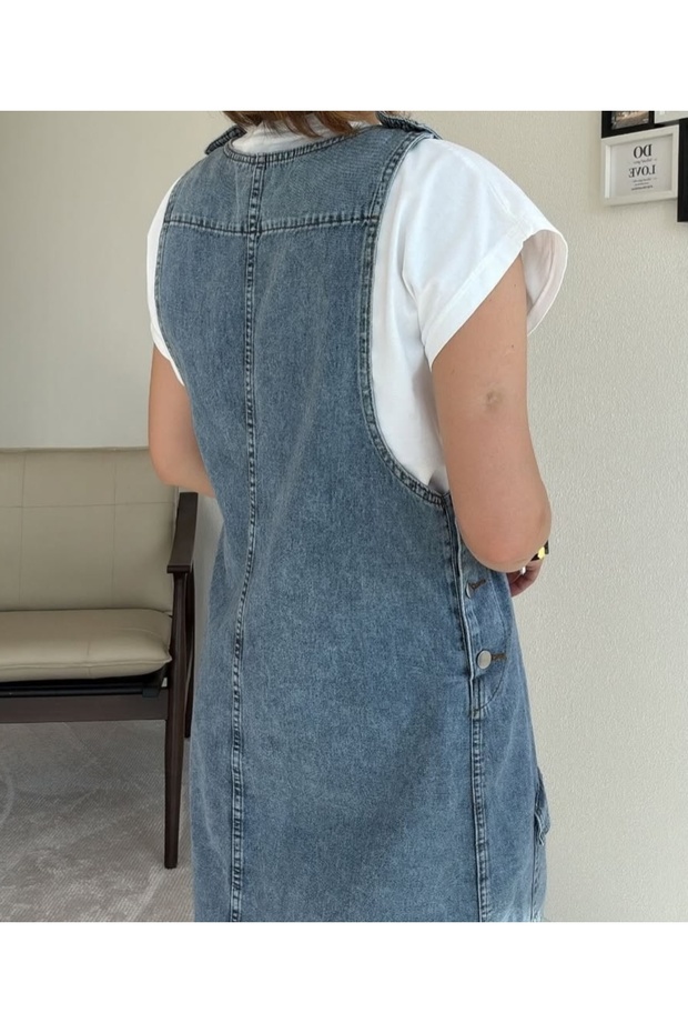 Yan Düğmeli Elbise - 2