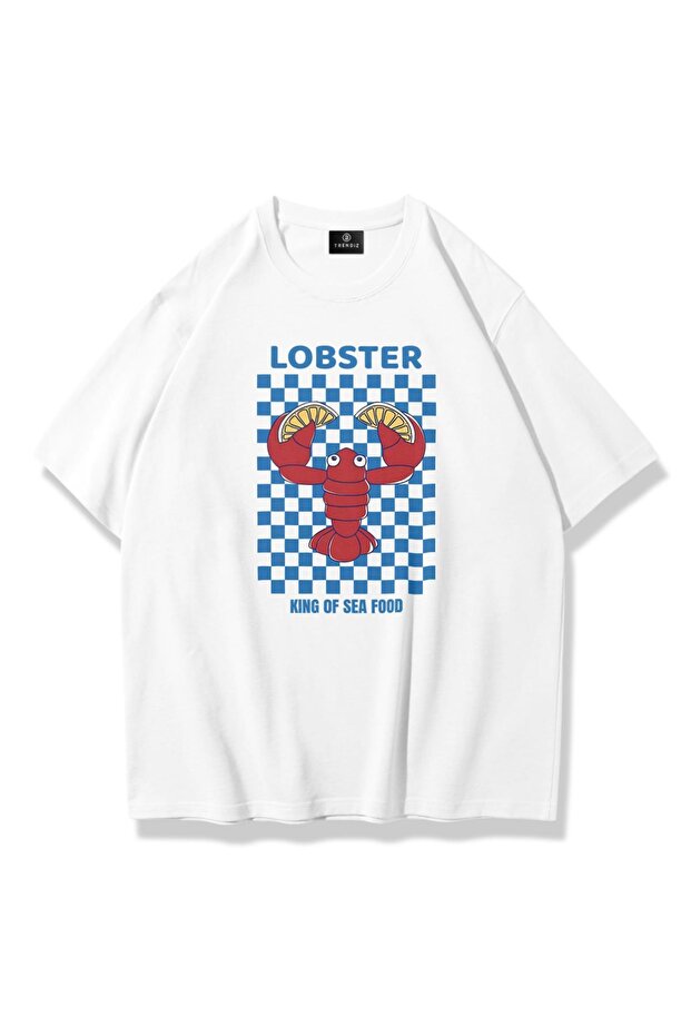 Unisex King of Sea Food Lobster Tshirt White