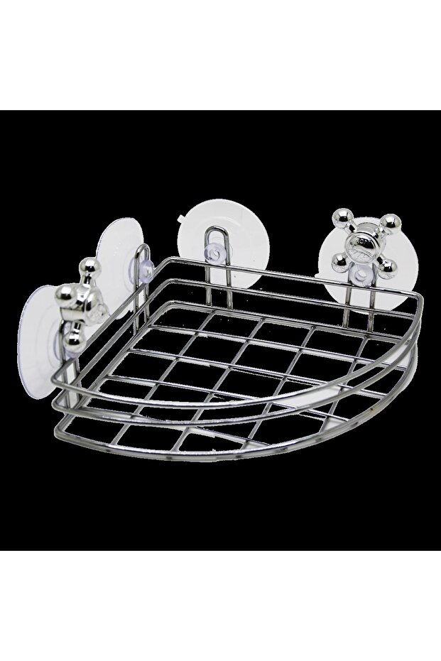 رف زاوية للحمام من الكروم مثلث - 1