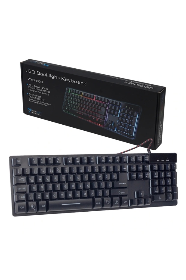 Hello Hl-18744 Metal Kasa Rgb Işıklı Kablolu Oyuncu Q Klavye Zyg-800 - 3