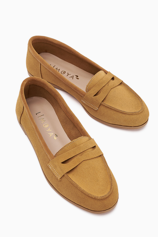Genuine Leather Solina Camel Moccasin Shoes Comfortable Casual Loafer