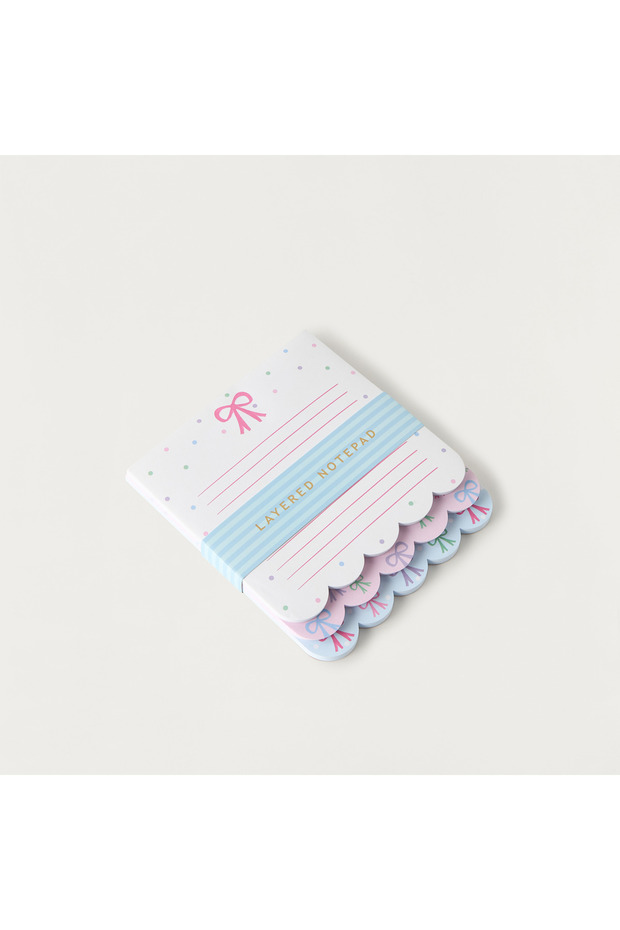 Bow Print Layered Notepad - 2