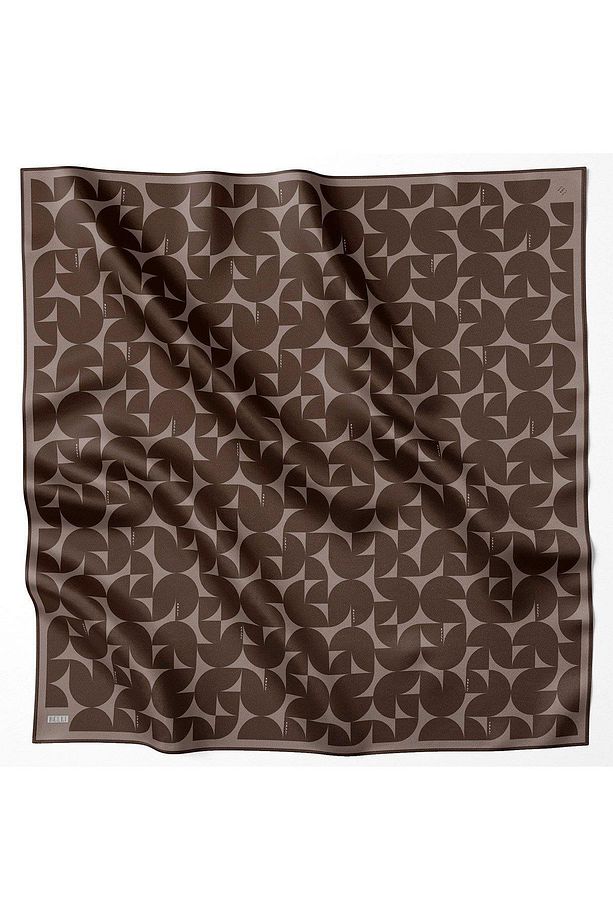 Twill Ipek Eşarp - 4117-86 Kahve - 1