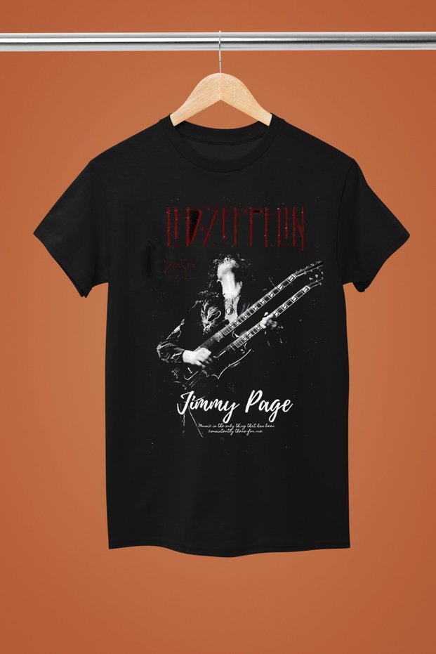 Led Zeppelin Printed Cotton Short Sleeve Regular Fit Rock Tshirt