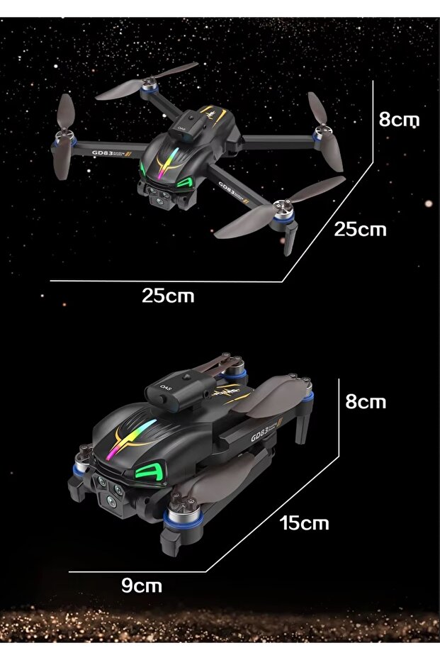ÇİFT KAMERA VE BATARYALI DRONE UZAKTAN KUMANDALI APP DESTEKLİ QUADCOPTER TEK TUŞ İLE İNİŞ KALKIŞ - 4