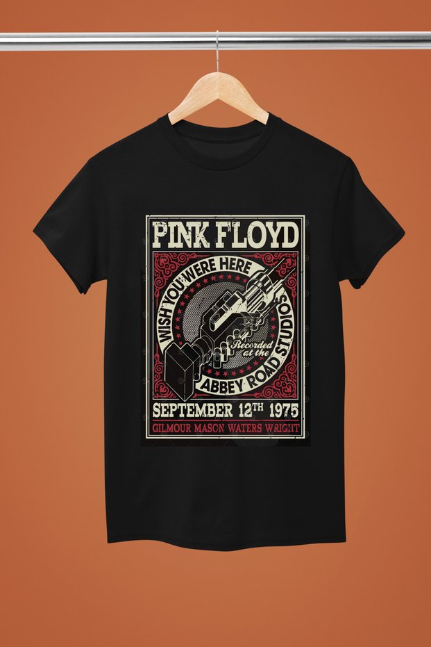 Pink Floyd Printed Cotton Short Sleeve Regular Fit Rock Tshirt