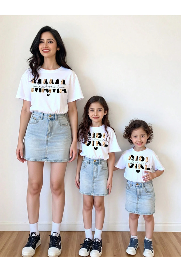 Mother Daughter Matching T-Shirt Set T-Shirt Twin Mother Daughter Kids Mama Girl (Single Price)