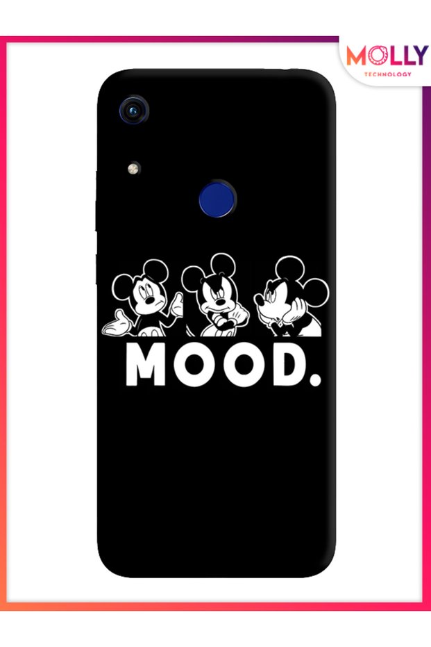 حافظة سيليكون منقوشة باللون الأسود من Midnight Mood لهاتف Honor 8A