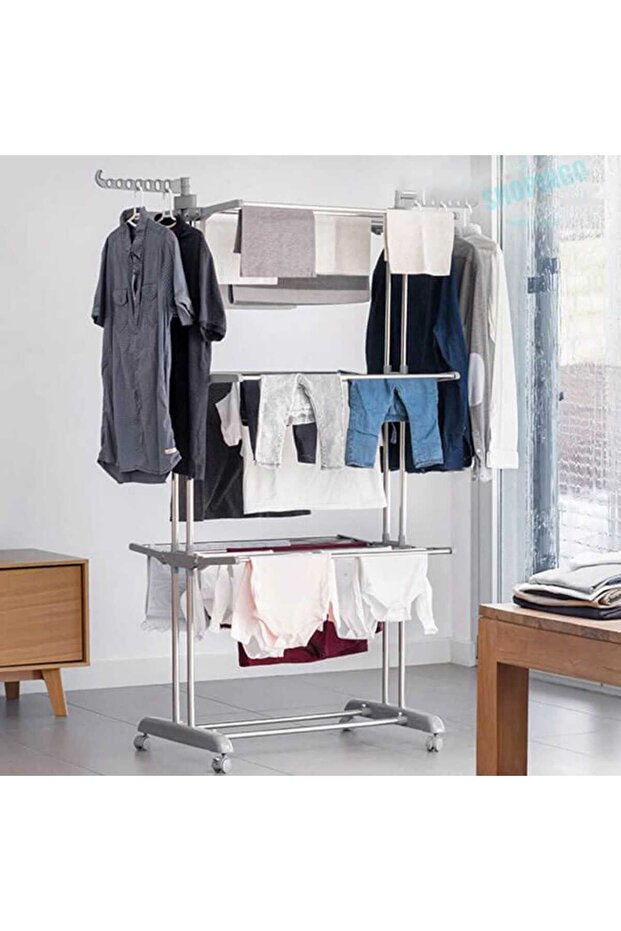 مجفف الملابس الداخلي ثلاثي الطبقات - 1