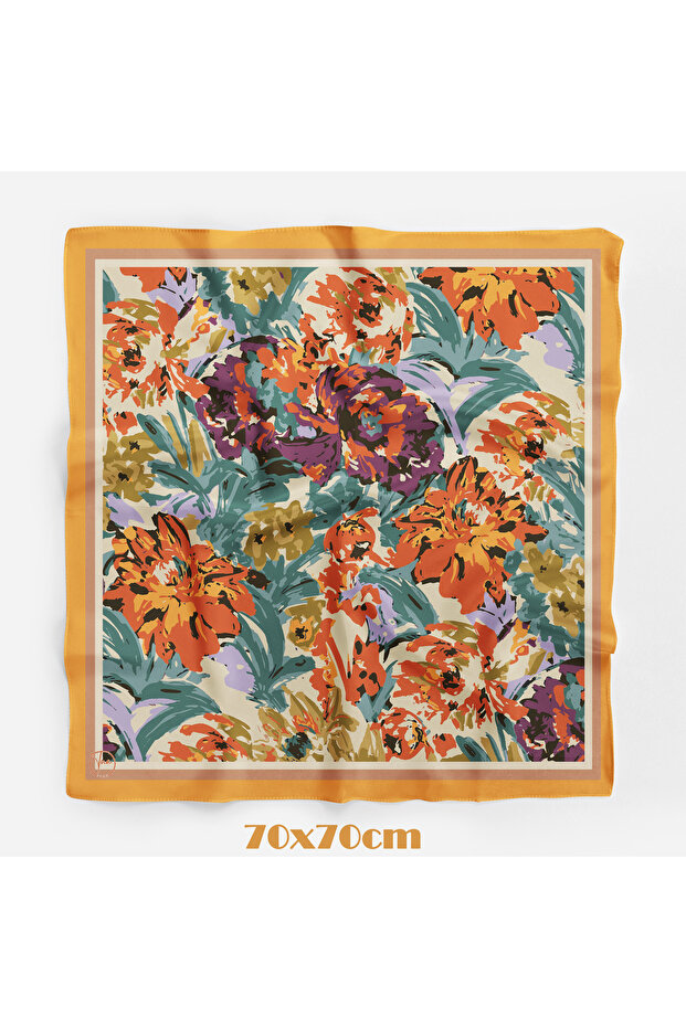 Sunset Garden Pattern 70*70cm Μπαντάνα/Φουλάρι - 2