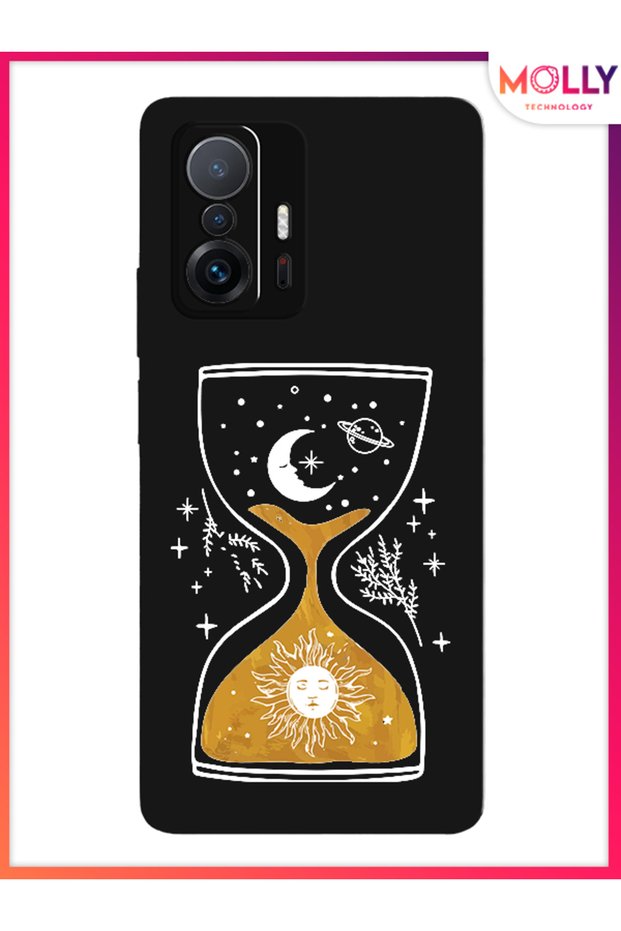 حافظة سيليكون بنمط عداد الكون الأسود لهاتف Xiaomi Mi 11T Pro