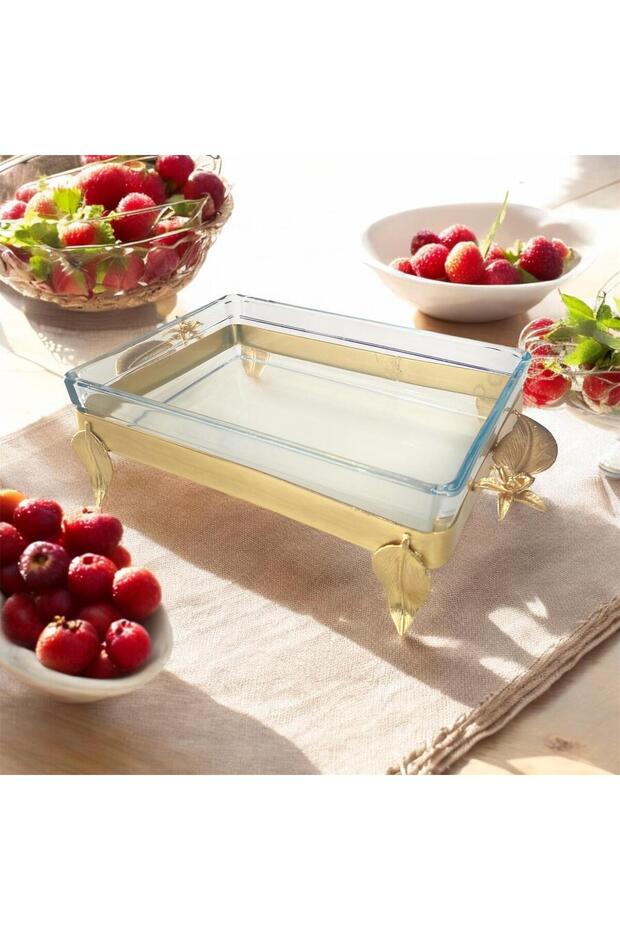 Rectangular Presentation Stand with Plated Legs 28cm - 3