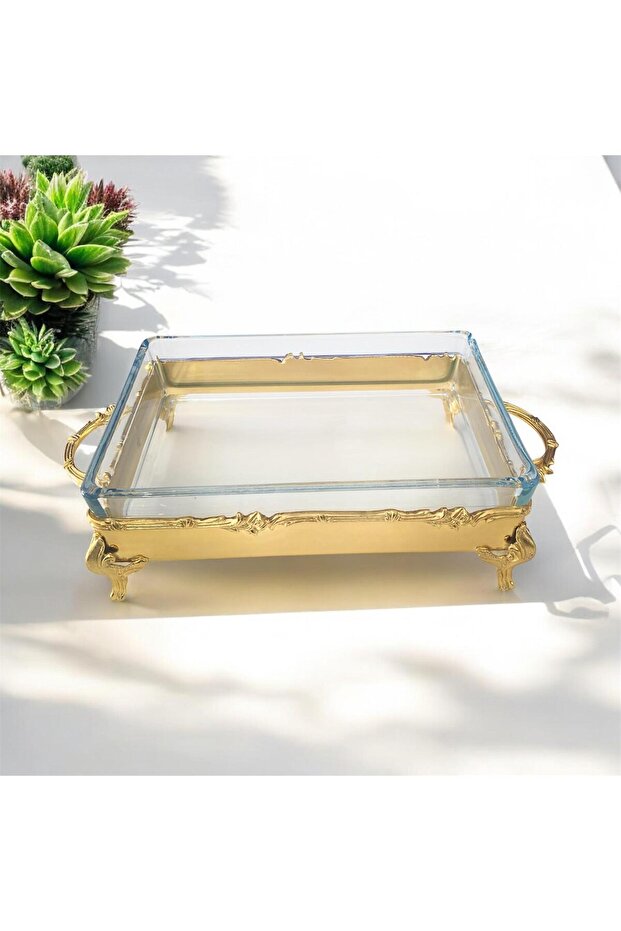 حامل عرض مستطيل بقاعدة مطلية 28 سم - 4