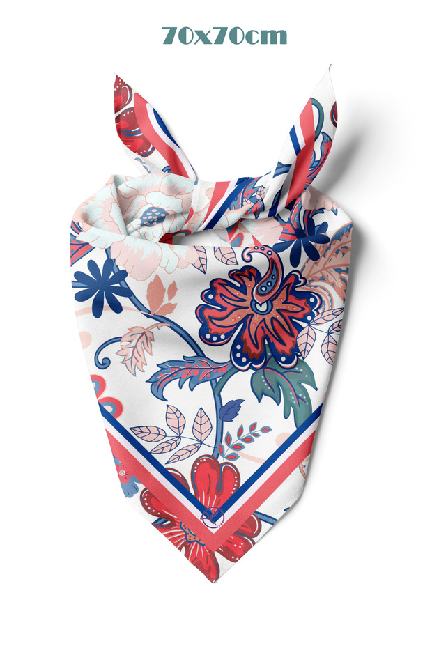 Baroque Flowers Pattern 70*70cm Bandana/Scarf
