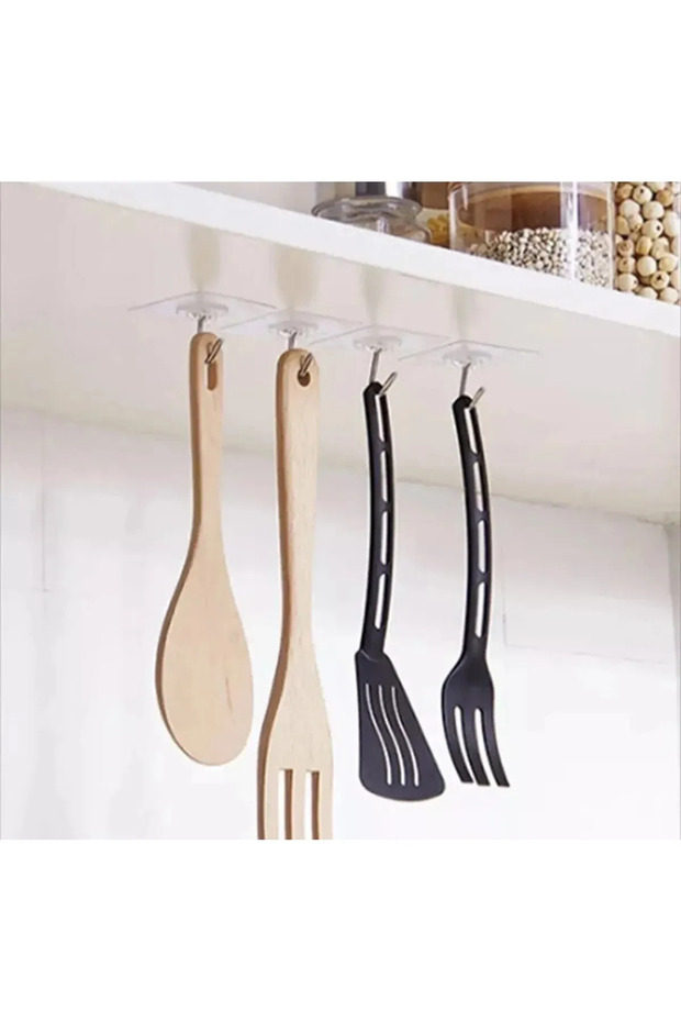 1 Adet Çok Güçlü Kendinden Yapışkanlı Şeffaf Askı - 4