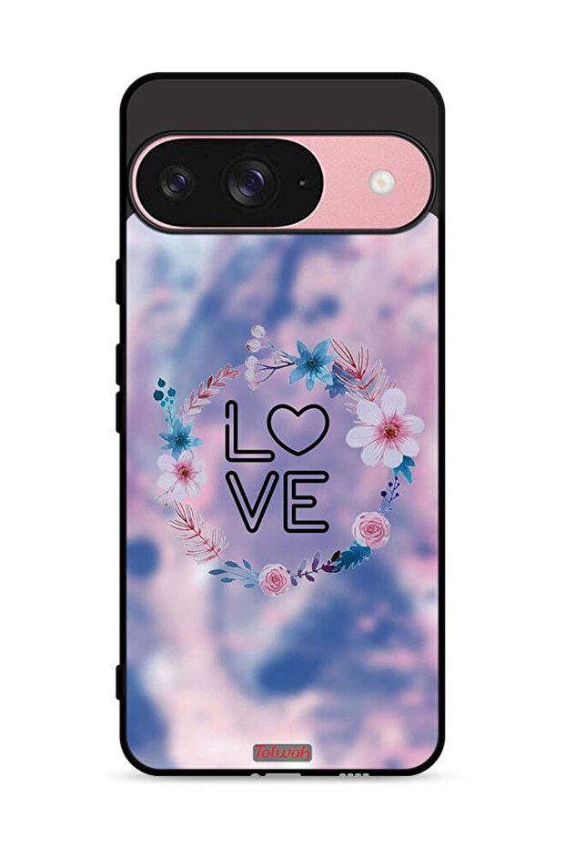 غطاء حماية لهاتف Google Pixel 9 بتصميم خاتم زهور الحب