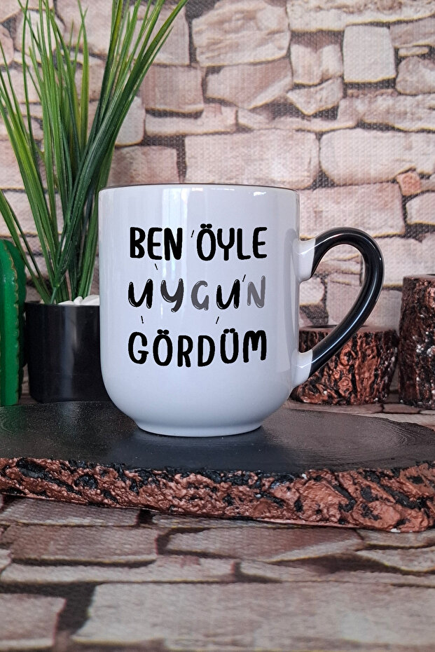 I Looked so Suitable Text Printed Fun Gift Black Premium Mug with Inside and Handle