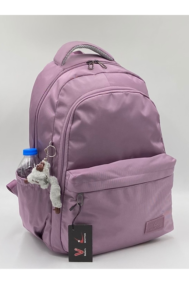 حقيبة ظهر مدرسية من قماش الساتان المسطح مقاومة للماء صغيرة 34100 - 1