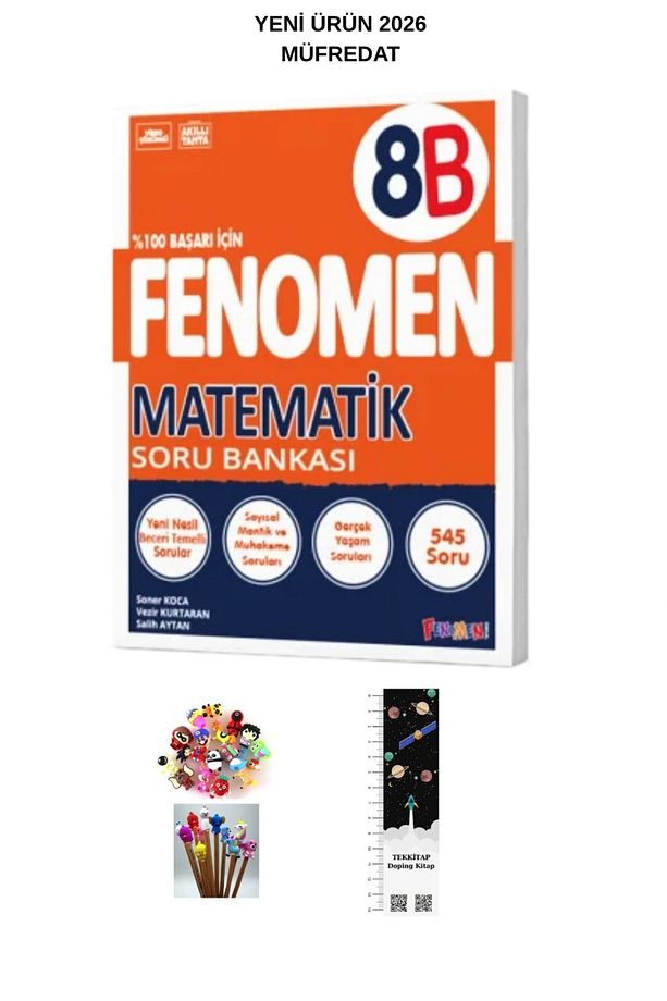 Fenomen 8. Sınıf B Matematik Soru Bankası (UZAY A.+KALEM B)YENİ ÜRÜNÜ 2026 - 2