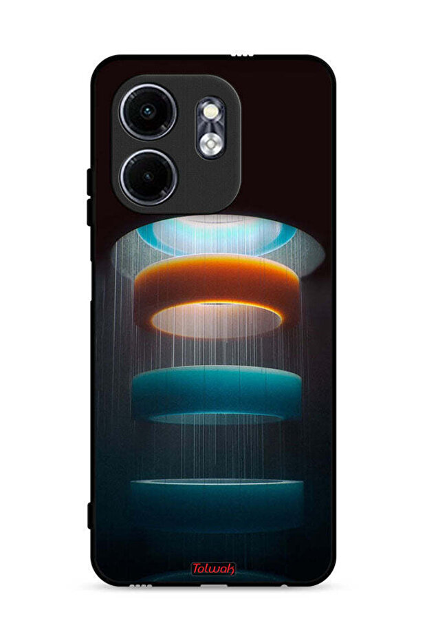 غطاء حماية لهاتف Infinix Smart 9 4G بنمط حلقات فنية