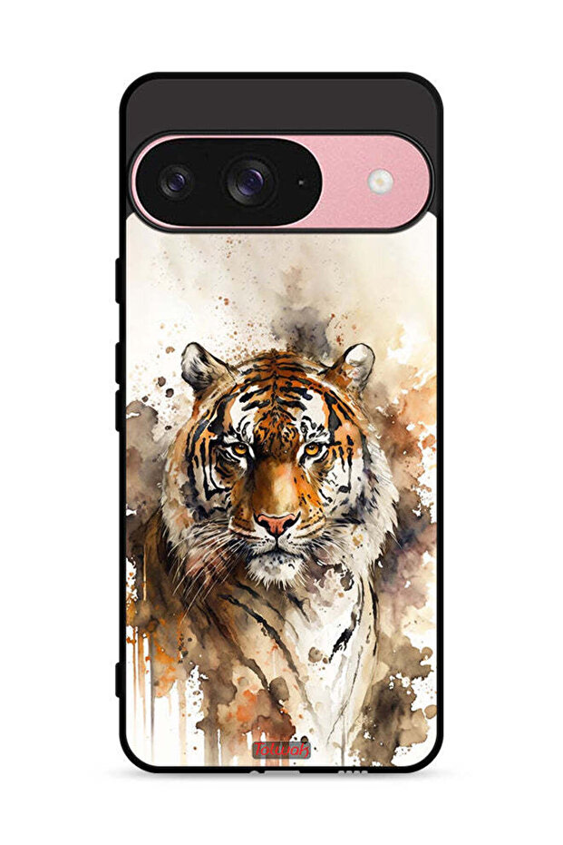 غطاء حماية لجهاز Google Pixel 9 بتصميم فن تجريدي من جلد الفهد