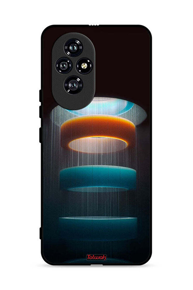غطاء حماية لهاتف Honor 200 5G بنمط حلقات فنية