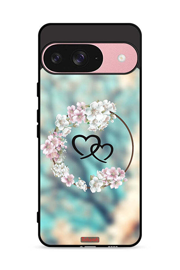غطاء حماية لهاتف Google Pixel 9 بتصميم قلوب ورسومات دائرية