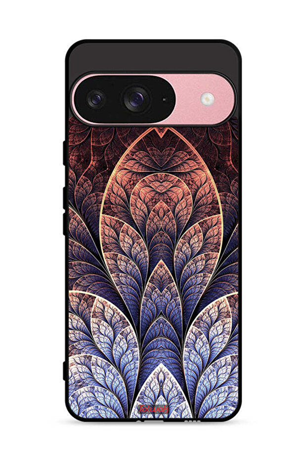 غطاء حماية لجهاز Google Pixel 9 بتصميم زهور كسورية تجريدية