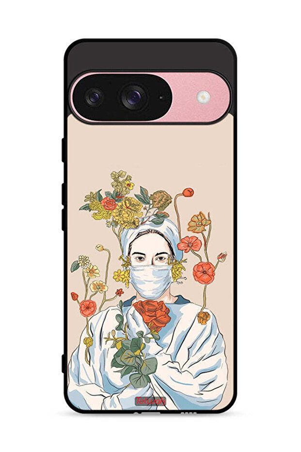 غطاء حماية لجهاز Google Pixel 9 بتصميم ممرضة فنية