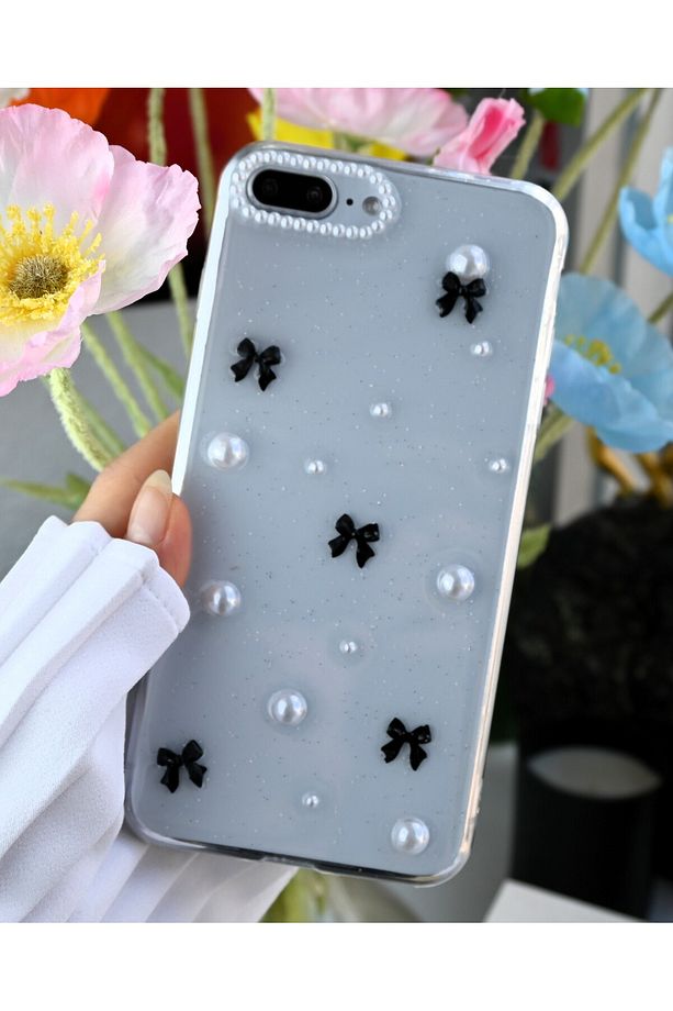 Iphone 7 Plus Ve 8 Plus Uyumlu İnci Kamera Oyuncak Tasarımlı Esnek Silikon Kılıf - 1