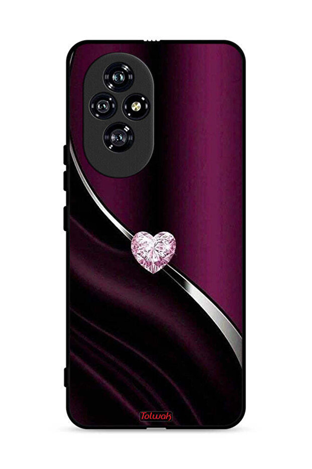 غطاء حماية لهاتف Honor 200 5G بتصميم قلب ماسي