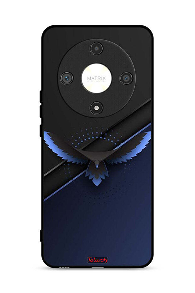 غطاء حماية لهاتف Honor X9b 5G بتصميم نسر فني تجريدي رقمي