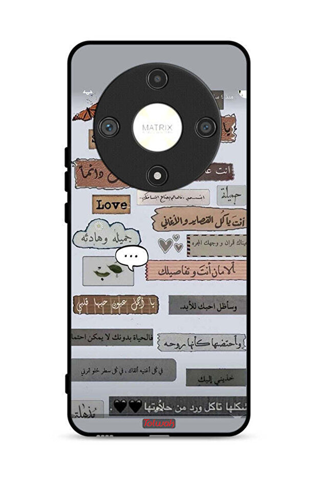 غطاء حماية لهاتف Honor X9b 5G بعبارات حب عربية