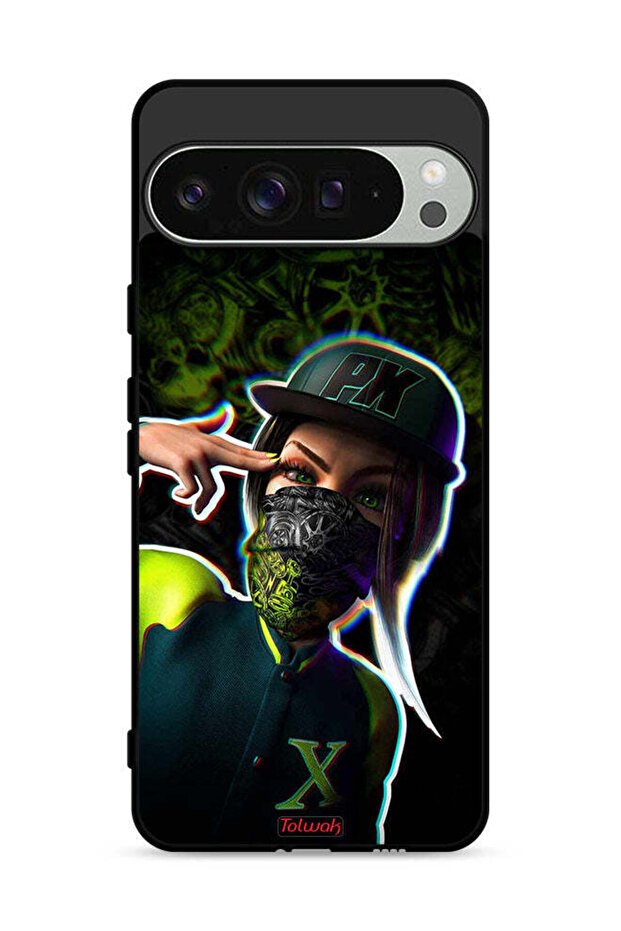 غطاء حماية لهاتف Google Pixel 9 Pro برسومات فنية جمالية للبنات