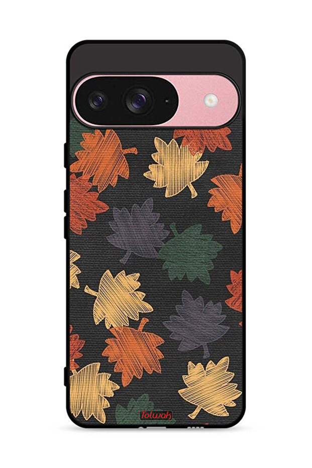 غطاء حماية لجهاز Google Pixel 9 بتصميم أوراق الخريف