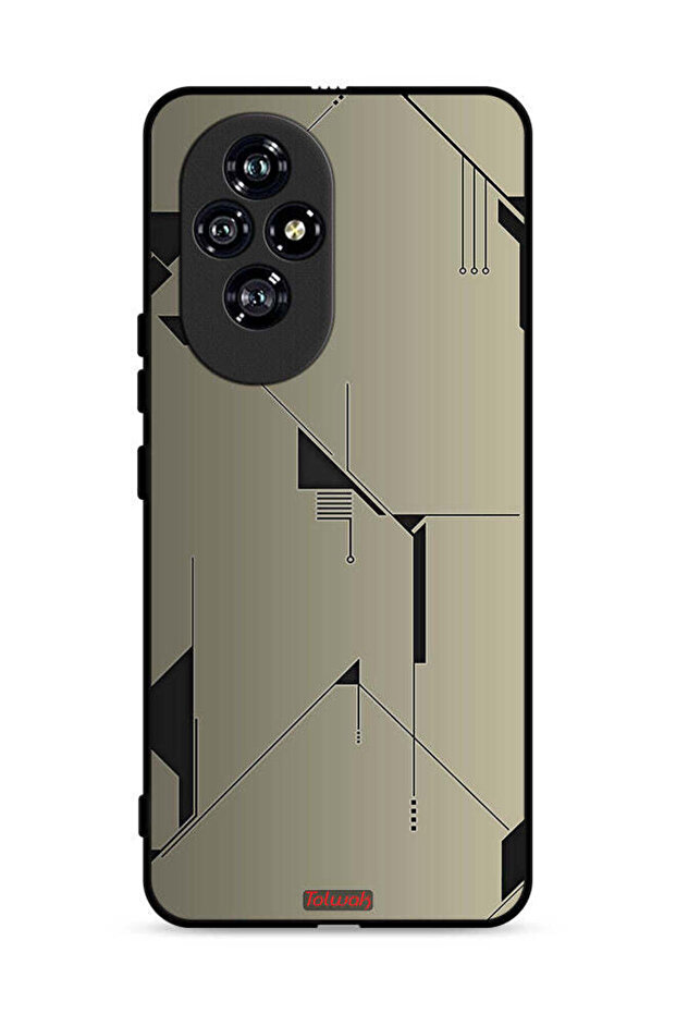 غطاء حماية لهاتف Honor 200 5G بتصميم فني تجريدي بسيط