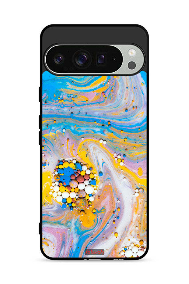 غطاء حماية لجهاز Google Pixel 9 Pro بتصميم أحجار كريمة ملونة تجريدية