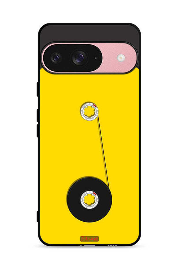غطاء حماية لجهاز Google Pixel 9 بتصميم عجلة كاسيت
