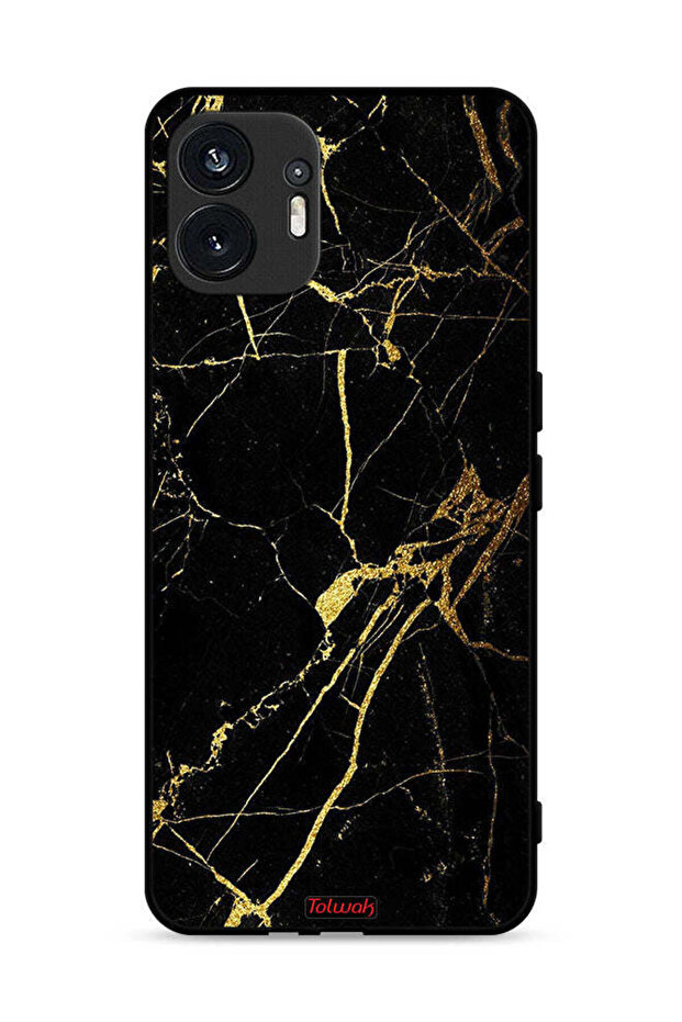 غطاء حماية لهاتف Nothing Phone (2) 5G متصدع من الرخام